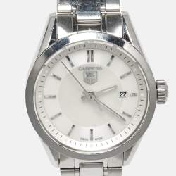 Tag Heuer Mother of Pearl Stainless Steel Carrera WV1415 Women's Wristwatch 27 mm