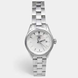 Tag Heuer Mother of Pearl Stainless Steel Carrera WV1415 Women's Wristwatch 27 mm