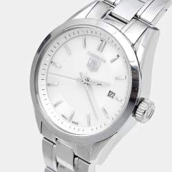 Tag Heuer Mother of Pearl Stainless Steel Carrera WV1415 Women's Wristwatch 27 mm