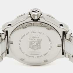 TAG Heuer White Ceramic Stainless Steel Formula 1 WAH1211.BA0861 Women's Wristwatch 37 mm