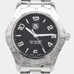 TAG Heuer Black Stainless Steel Aquaracer WAF1310.BA0817 Women's Wristwatch 32 mm