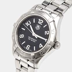 TAG Heuer Black Stainless Steel Aquaracer WAF1310.BA0817 Women's Wristwatch 32 mm