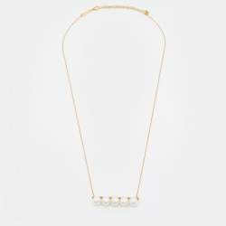 Pre Owned Tasaki Balance Luxe Cultured Pearl 18k Yellow Gold Necklace