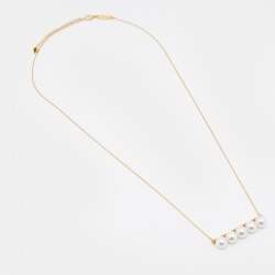 Pre Owned Tasaki Balance Luxe Cultured Pearl 18k Yellow Gold Necklace