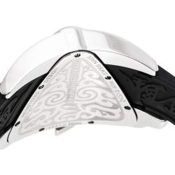 Pre Owned TechnoMarine Silver Diamond Stainless Steel Rubber Maori Women's Wristwatch 39 mm