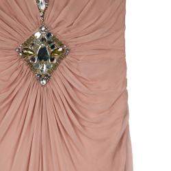 Pre Owned Temperley Vega Embellished Silk Chiffon Gown M