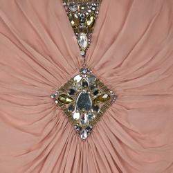 Pre Owned Temperley Vega Embellished Silk Chiffon Gown M