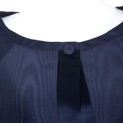 Pre Owned Temperley Blue Cotton And Satin Trim Palais Bolero L