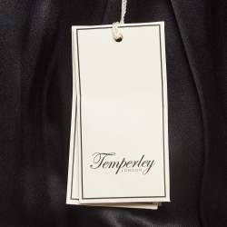 Temperly London Black Cotton-Blend Palais Cropped Jacket L
