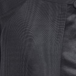 Temperly London Black Cotton-Blend Palais Cropped Jacket L