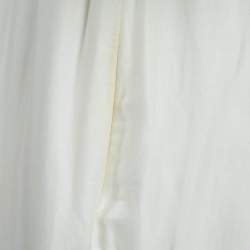 Temperley White Embroidered Cotton Tiered Midi Dress S