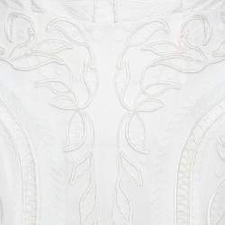 Pre Owned Temperley London Off White Tonal Embroidered Tulle Bertie Gown S