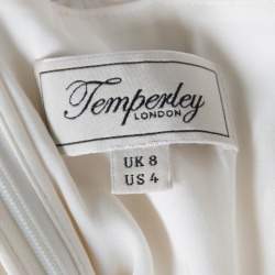 Pre Owned Temperley London Off White Tonal Embroidered Tulle Bertie Gown S