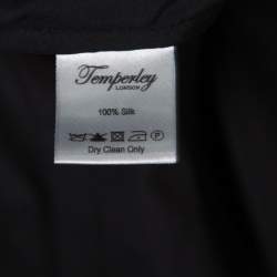 Temperley London Black Silk Criss Cross Detail Strapless Harem Jumpsuit S 
