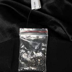 Pre Owned Temperley London Vintage Black Embroidered Beaded Tulle Strapless Dress S