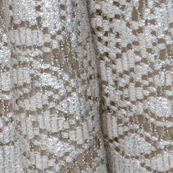 Temperley London Silver Metallic Silk Blend Pearl Maxi Skirt S
