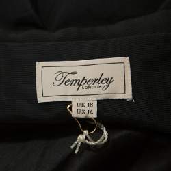 Pre Owned Temperley Black Cotton and Satin Trim Palais Bolero XXL