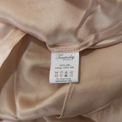 Temperley Pale Pink Chiffon Contrast Embroidery Detail Blouse L