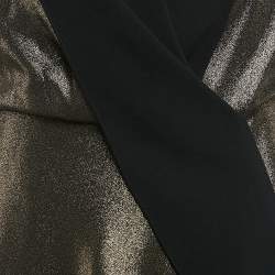 Temperly London Metallic Lamé V-Neck Edom Mini Dress M
