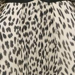 Temperley London Cream Animal Print Crepe Kaftan Dress M