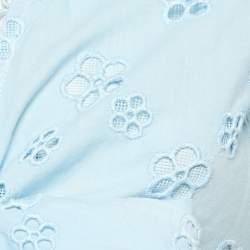 Pre Owned   Temptation Positano Blue Broderie Anglaise Wrap top and Pants Set XS