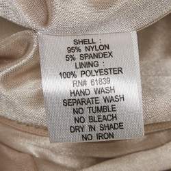 Pre Owned TERI JON by Rickie Freeman Metallic Sequin Knit V-Neck Maxi Dress M