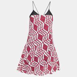 Thakoon Addition Fuchsia Pink Printed Cotton Cami Dress XS 
