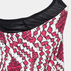 Thakoon Addition Fuchsia Pink Printed Cotton Cami Dress XS 