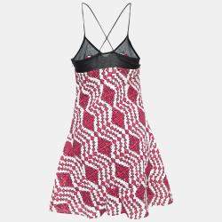 Thakoon Addition Fuchsia Pink Printed Cotton Cami Dress XS 