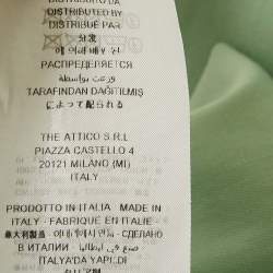 Pre Owned The Attico Green Wool Slit Detail Freja Skinny Pants M