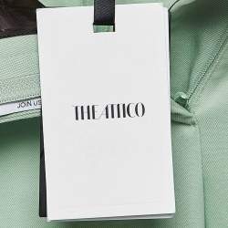 Pre Owned The Attico Green Wool Slit Detail Freja Skinny Pants M