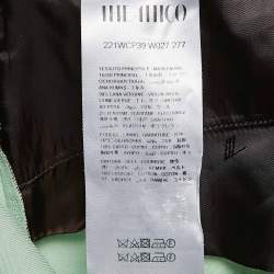 Pre Owned The Attico Green Wool Slit Detail Freja Skinny Pants M