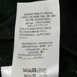 The Attico Black Sequin Button Front Asymmetric Cocktail Dress M