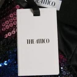 The Attico Multicolor Sequin Jersey Bow Detail Wrap Maxi Skirt XS
