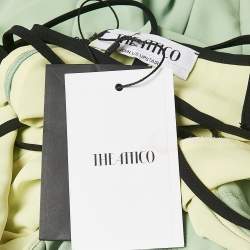 Pre Owned The Attico Green/Yellow Crepe Polly Strap Dress S