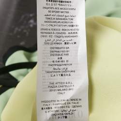 Pre Owned The Attico Green/Yellow Crepe Polly Strap Dress S