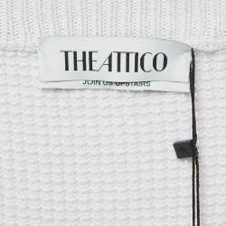 The Attico Lilac Purple Crochet Knit Long Sleeve Taylor Mini Dress M