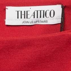 The Attico Red Jersey Flared Beath Midi Skirt M