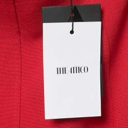 The Attico Red Jersey Flared Beath Midi Skirt M