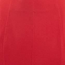 The Attico Red Jersey Flared Beath Midi Skirt M