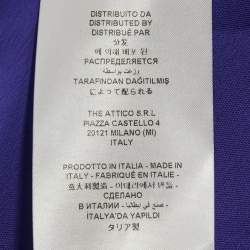 Pre Owned The Attico Vivid Violet Satin Melva Long Dress M