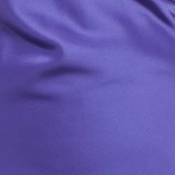 Pre Owned The Attico Vivid Violet Satin Melva Long Dress M