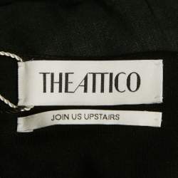 Pre Owned The Attico Black Jersey Draped Strapless Crop Top XS