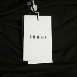 Pre Owned The Attico Black Jersey Draped Strapless Crop Top XS