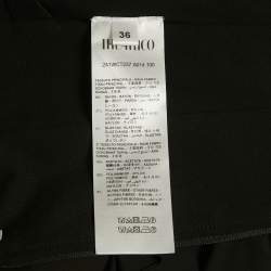 Pre Owned The Attico Black Jersey Draped Strapless Crop Top XS