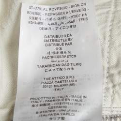 Pre Owned The Attico Grey Denim Essie Cargo Jeans M/Waist 30"