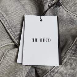 Pre Owned The Attico Grey Denim Essie Cargo Jeans M/Waist 30"