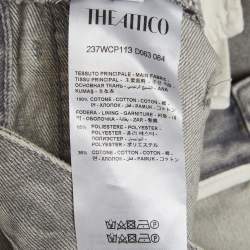 Pre Owned The Attico Grey Denim Essie Cargo Jeans M/Waist 30"
