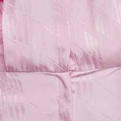 Pre Owned The Attico Pink Satin Slit Detail Charla Midi Dress L