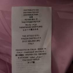 Pre Owned The Attico Pink Satin Slit Detail Charla Midi Dress L